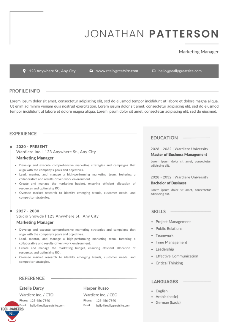 Dutch CV Template Download(1)