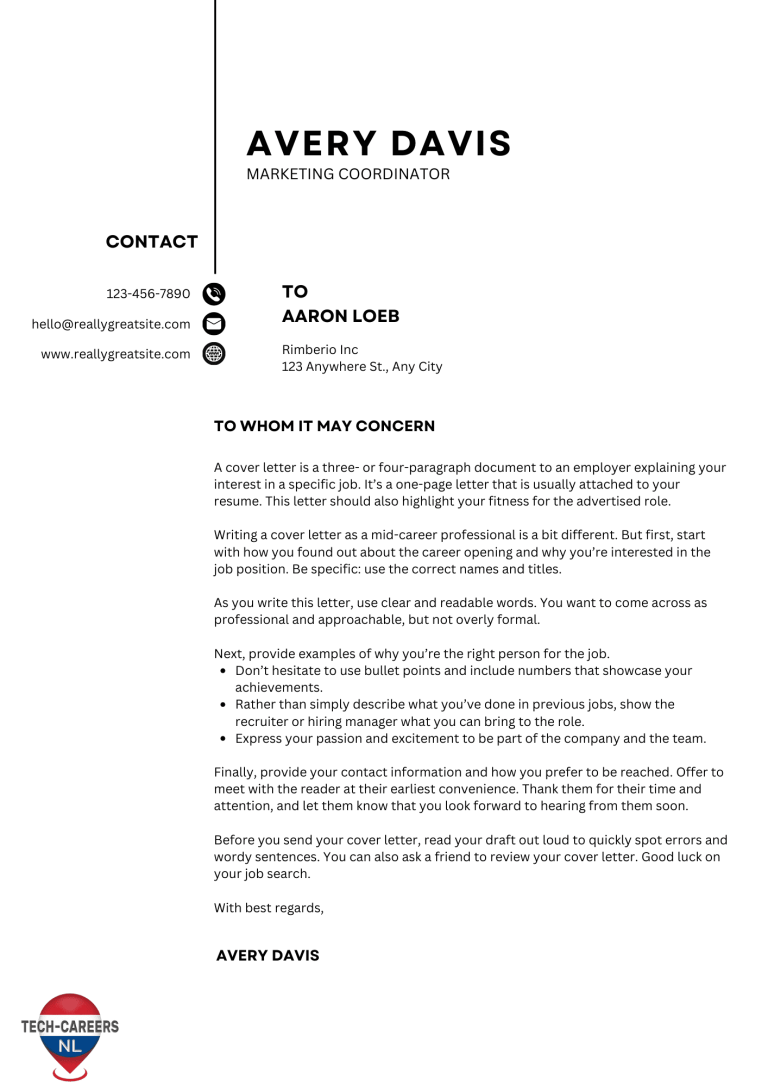 example of cover letter for job resume